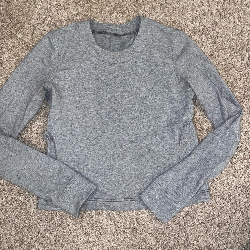 Lululemon pull over heather grey hoodie